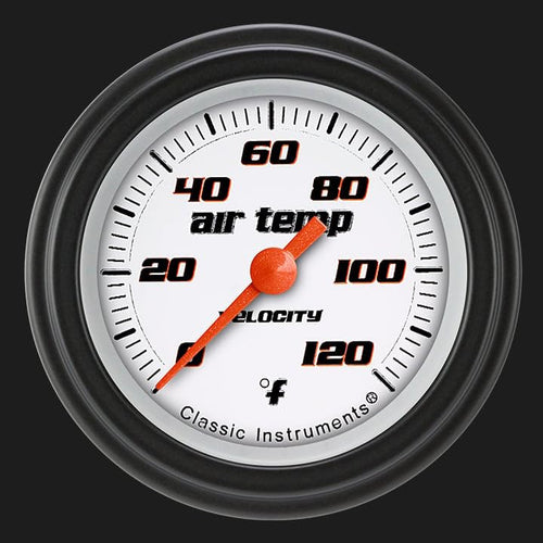 Velocity White Classic Instruments 2-1/8" Outside Air Temperature Gauge VS199WBLF