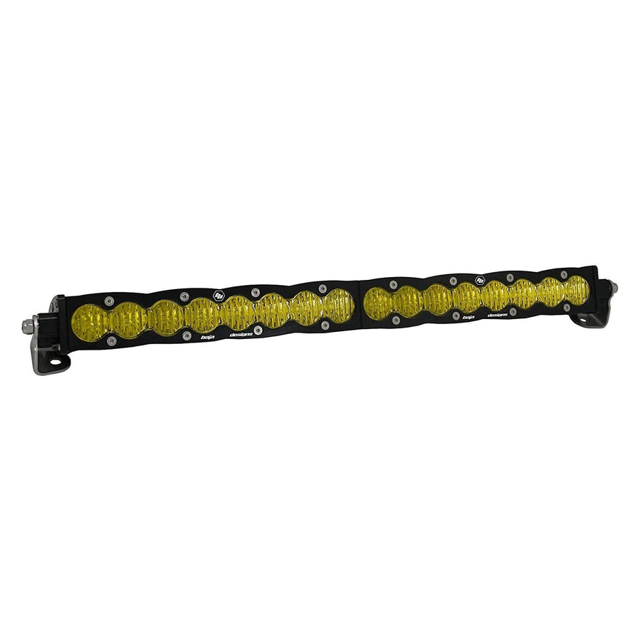 Baja Designs 20" S8 LED Light Bar - Wide Cornering Beam - Slim Off-Road LED Light Bar for Trucks, Wranglers, 4x4, UTV, ATV - Amber Backlight (Baja Amber Lens)