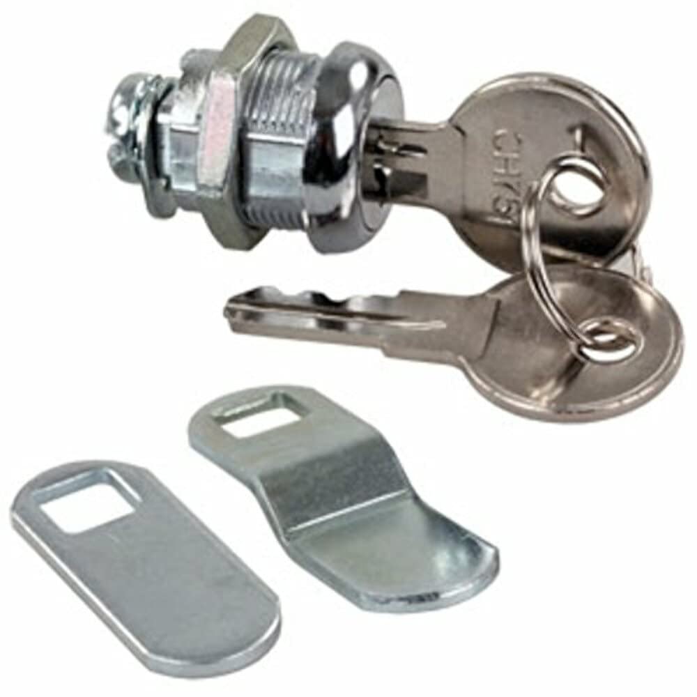 Compartment Door Key Lock JR Products 00305 Standard - 5/8", Silver