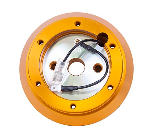 NRG Innovations Steering Wheel NRG-SRK-140H-RG Quick Release Short Hub Adapter with Mounting Bolts, Quick Short Hub Lock Rose Gold 6X70 MM BOLT