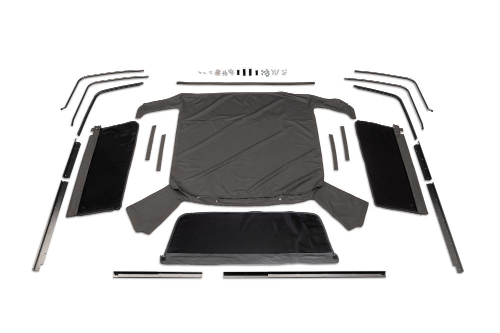 Rampage Complete Soft Top Rampage | Vinyl, Black with Tinted Windows, includes Frame & Hardware | 98501 | Fits 1980 - 1993 Ford Bronco