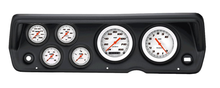 Velocity White Classic Instruments Full Sweep Direct Fit 6 Gauge Set Compatible with 1970-1976 Duster