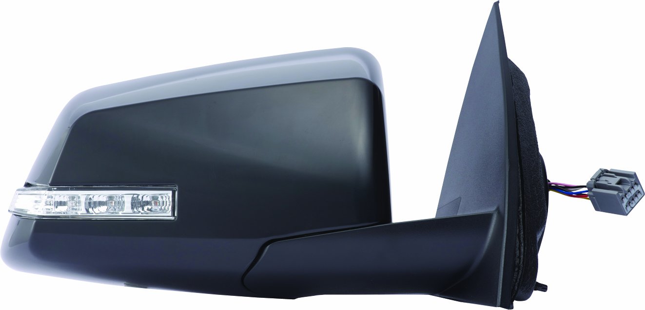 Passenger Side Fit Mirror for GMC Acadia, Saturn Outlook, 1st Design, Black PTM, Turn Signal, Blind spot, Memory, Heated Power