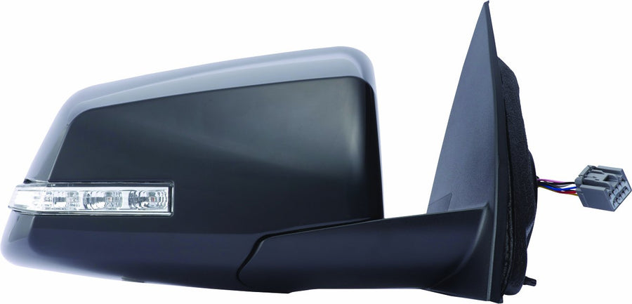 Passenger Side Fit Mirror for GMC Acadia, Saturn Outlook, 1st Design, Black PTM, Turn Signal, Blind spot, Memory, Heated Power
