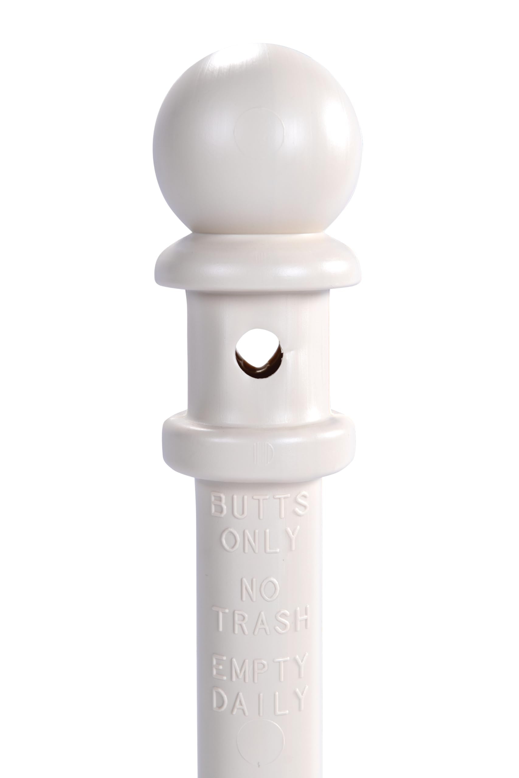 Eagle Galvanized Steel 1202BEI Poly Tube Cigarette Butt Receptacle, 2 gallon Capacity, 35" Height, 11" Diameter, Beige