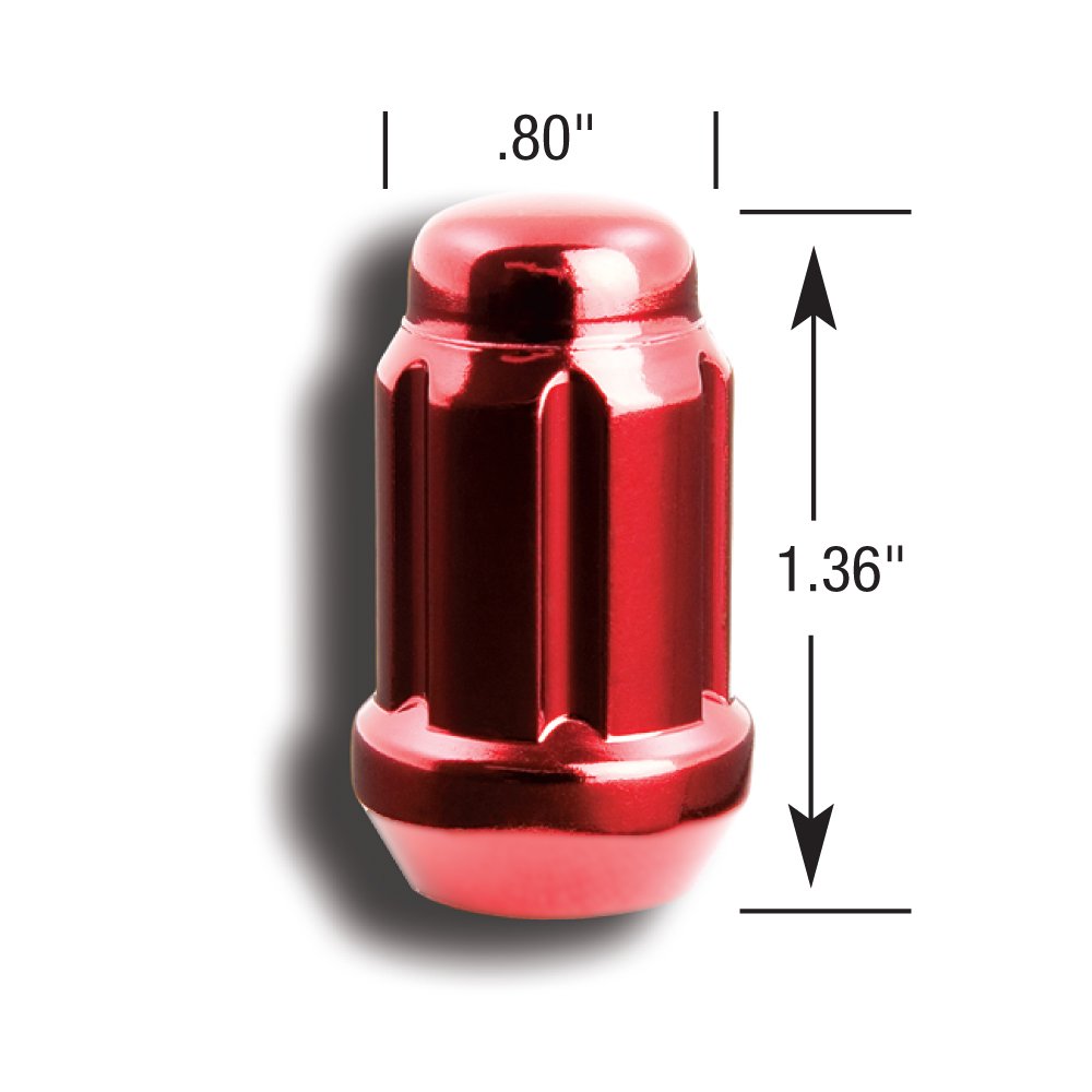 Gorilla 21133RD Automotive Small Diameter Acorn Red 5 Lug Kit (12mm x 1.50 Thread Size) - Pack of 20