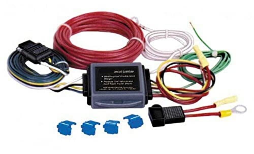 Tail Light Converter Husky Towing 13163 Direct Battery Powered Short Circuit Protected 8 Amp Capacity 72 Inch Wire with Power Lead Fuse Assembly, and Splices