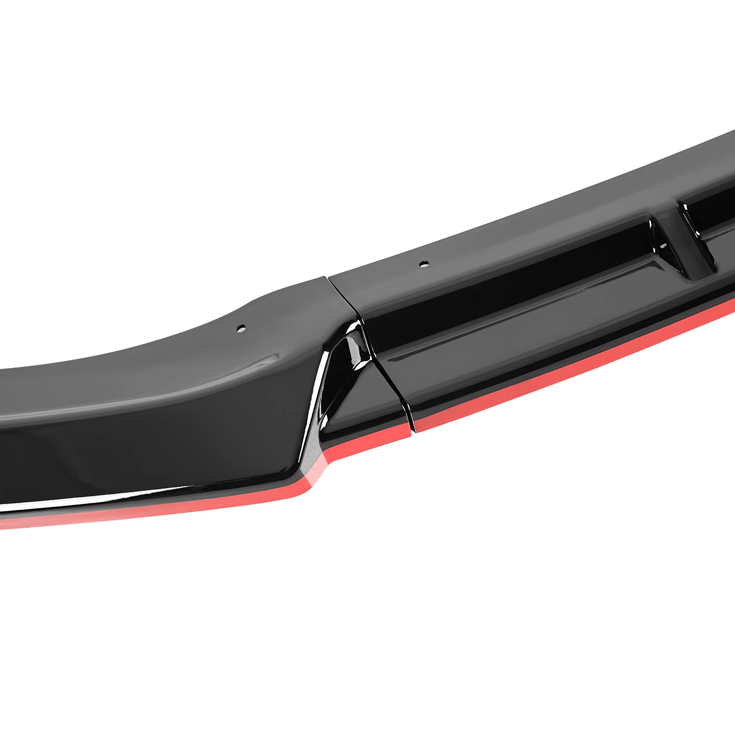Glossy Black Red Trim Spec-D Tuning Front Bumper Lip Spoiler Compatible with 2017-2021 Honda Civic Si Hatchback