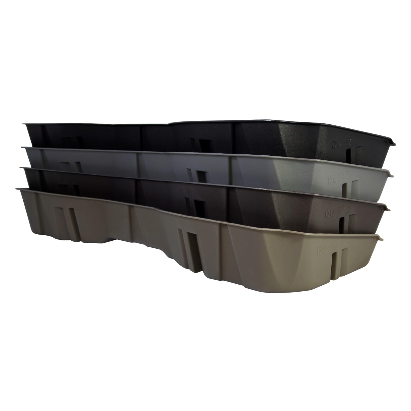 Under Seat Storage DuHa 10303 fits 2014-2018 Silverado/ Sierra Light Duty Crew Cab & 2015-2019 Heavy Duty Crew Cab | Brown Heavy-Duty Back Seat Organizer | Includes Dividers