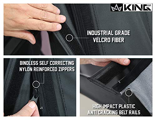 4WD King Premium Replacement Soft Top With Tinted Upper Doors - Black Diamond With Tinted Windows - Jeep Wrangler TJ 1997-2006