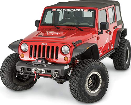 Elite Series WARN Stubby Front Bumper for Jeep JK Wrangler, Without Grille Guard Tube