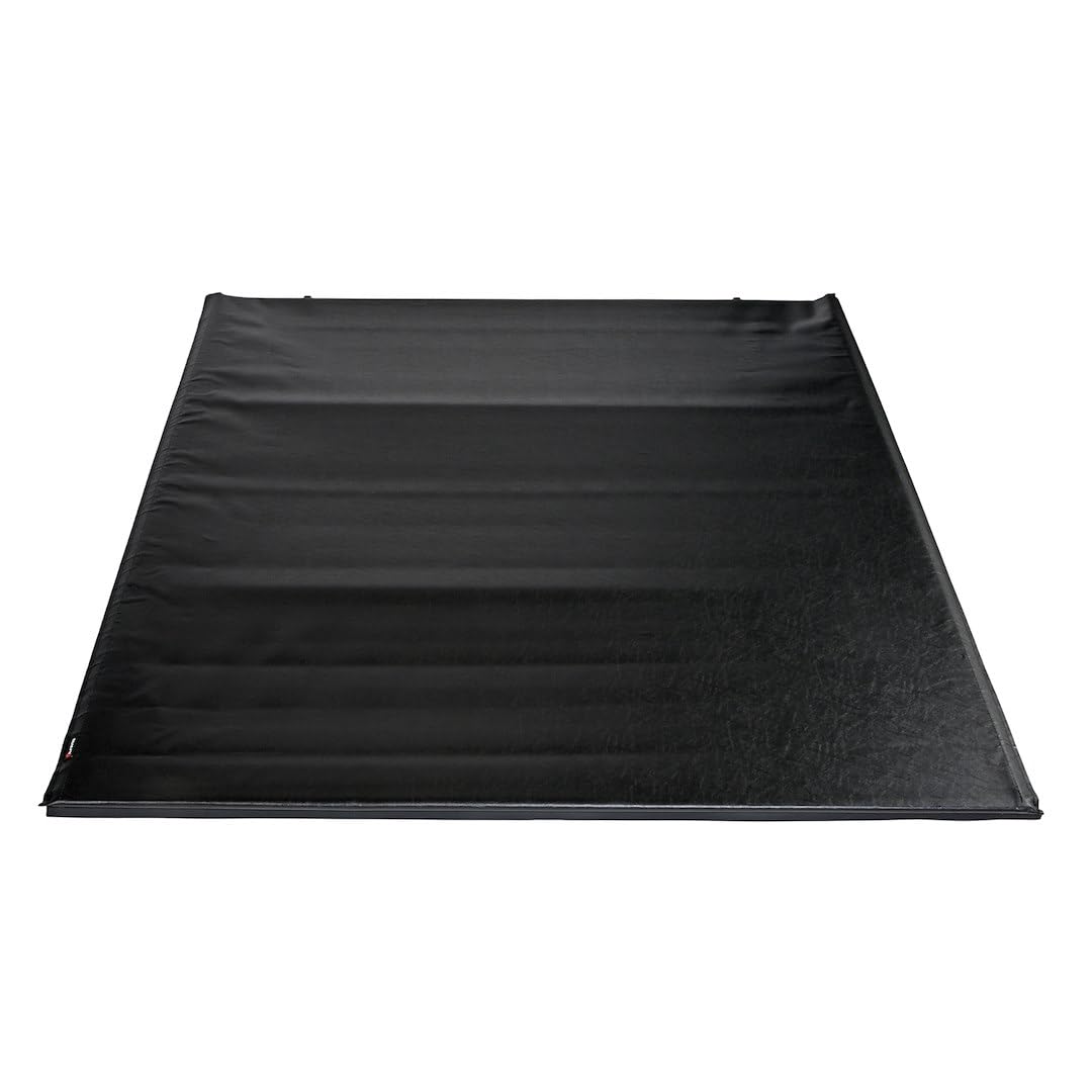 Soft Roll-Up TrailFX Tonneau Cover Fits 2024-2025 Toyota Tacoma Soft Roll-Up with Hook and Loop Lockable via Tailgate Handle Lock Black Vinyl with Aluminum Rails Inside Rail Mount
