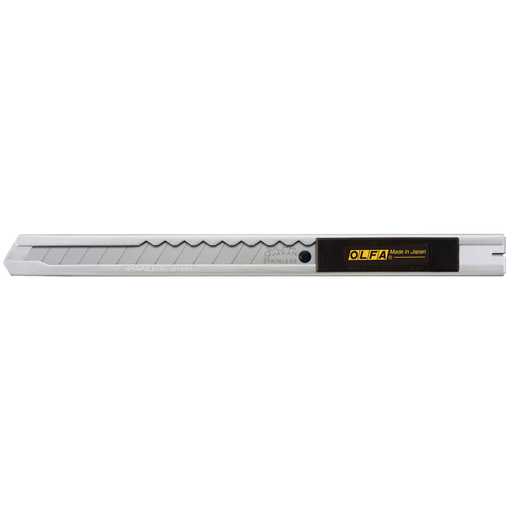 OLFA Stainless Steel 9mm Utility Knife (SVR-1) - Multi-Purpose Retractable Precision Knife w/Snap-Off Blade, Replacement Blades: Any OLFA 9mm Blade