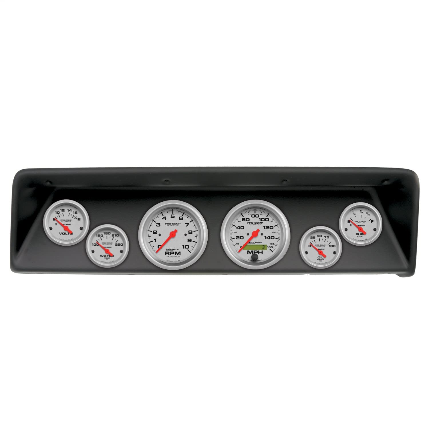 AutoMeter Dash Kit Direct Fit, (3 3/8" X2, 2 1/16" X4), Chevrolet Nova 66-67, Ultra-Lite (2112-13)