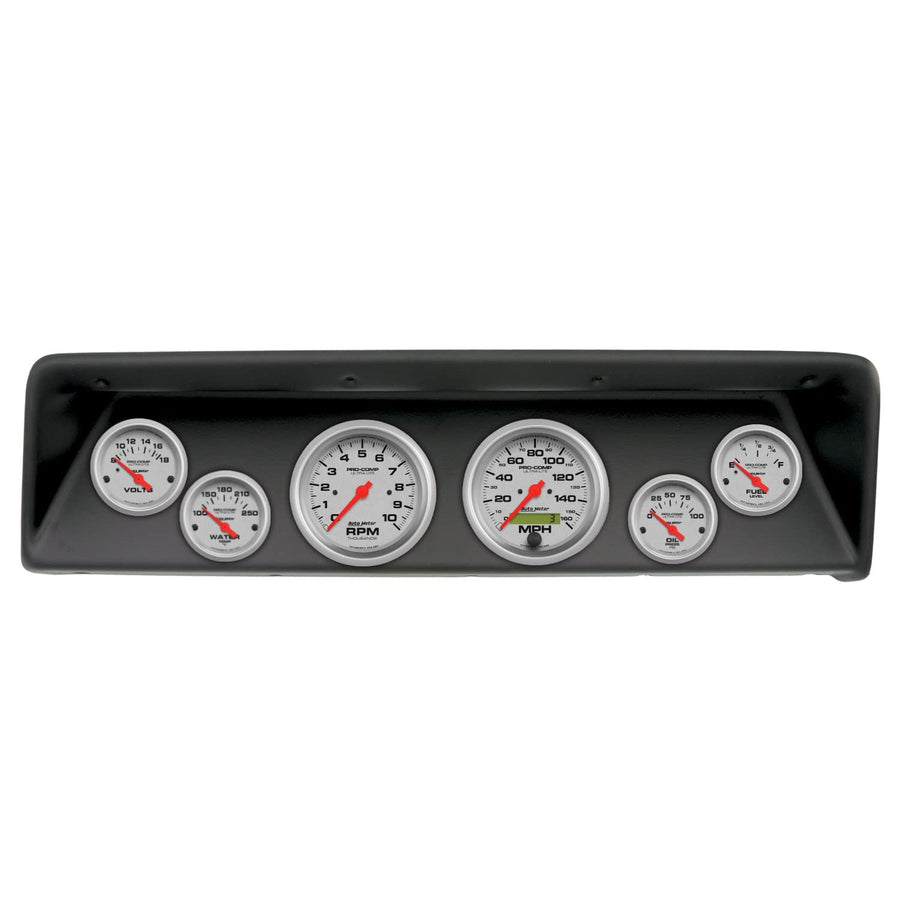 AutoMeter Dash Kit Direct Fit, (3 3/8" X2, 2 1/16" X4), Chevrolet Nova 66-67, Ultra-Lite (2112-13)