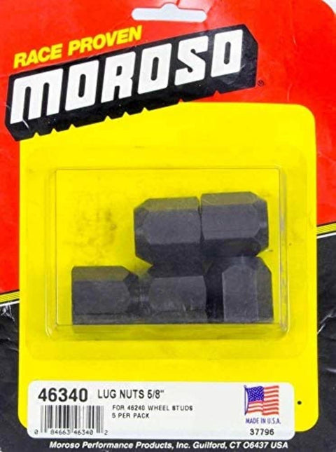 5/8"-16 Lug Nut Moroso, (Pack of 5)