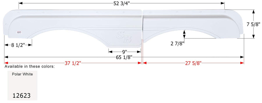 Fender Skirt ICON, Tandem, Sunnybrook, FS2623, Polar White
