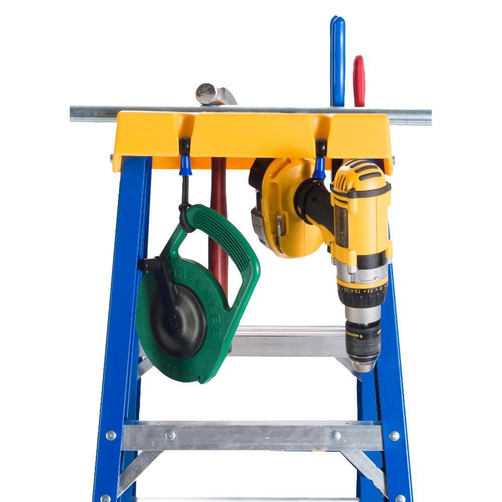 Old Blue Werner Electricians 375-Pound Duty Rating Fiberglass Stepladder/Job Station, 4-Foot