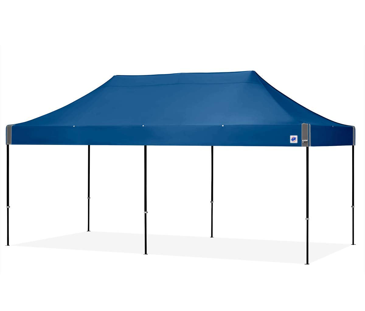 E-Z UP Instant Shelter Eclipse Canopy, 10' x 20', Black Steel Frame and Professional Grade Royal Blue Top