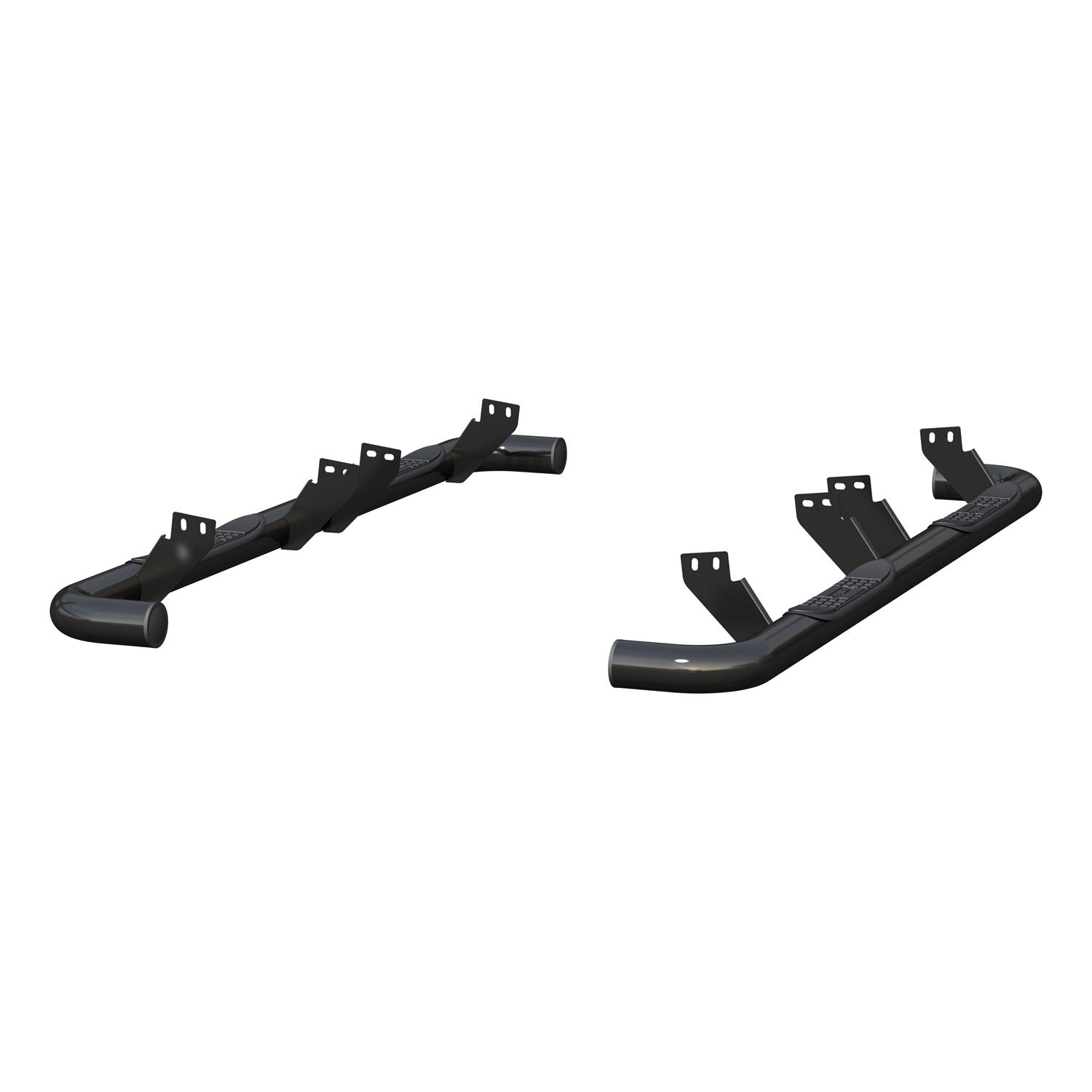 3-Inch Round Black Steel ARIES Nerf Bars, No-Drill, Fits Select Hummer H2