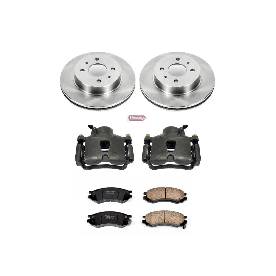Power Stop KCOE1515 Replacement Autospeciality Front Caliper Kit- OE Rotors, Ceramic Brake Pads, Calipers For SC, SC1, SC2, SL, SL1, SL2, SW1, SW2 [Model Specific]