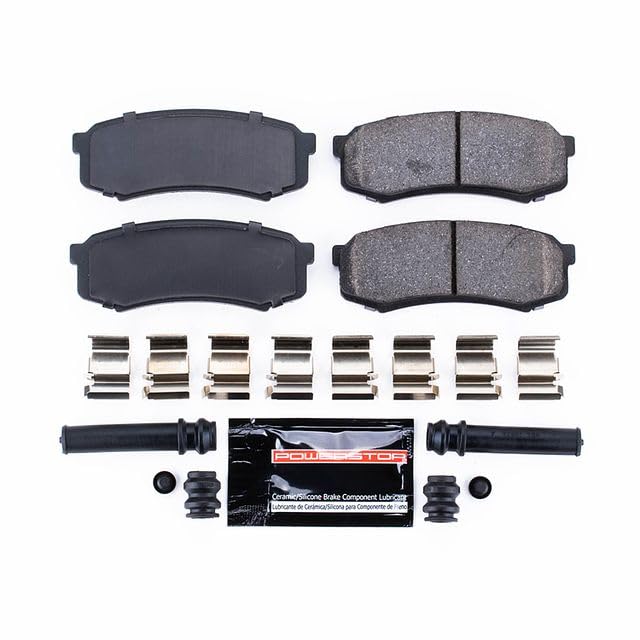 Power Stop Z23-606 Z23 Sport Carbon Fiber Infused Ceramic Brake Pads with Hardware For GX460, GX470, LX450, 4Runner, FJ Cruiser, Land Cruiser, Sequoia [Model Specific]