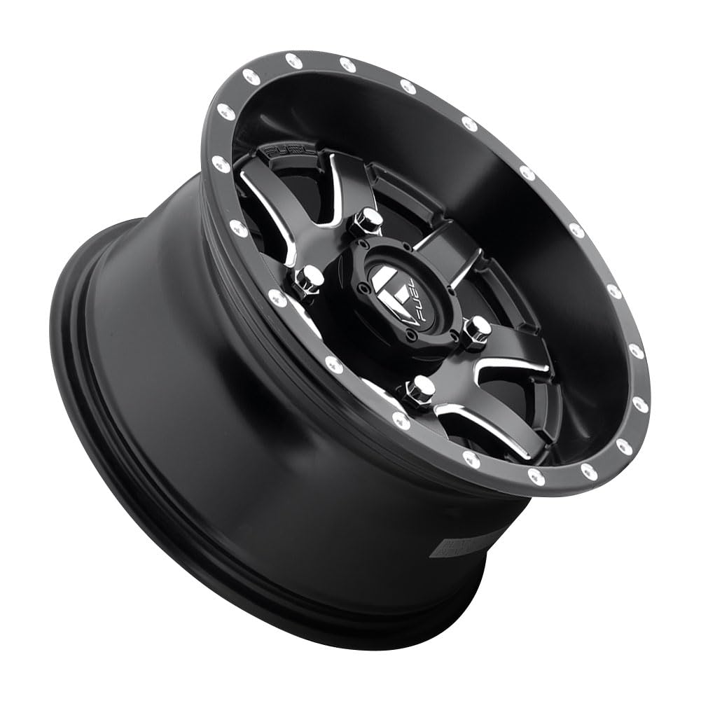 UTV Fuel D538 Maverick 14x7 4x156 +38mm Black/Milled Wheel Rim 14" Inch D5381470A554