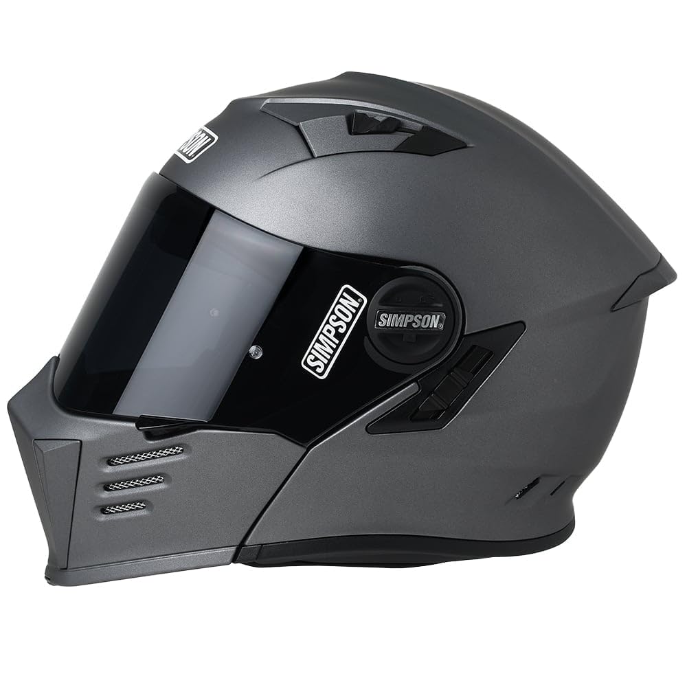 Simpson M59M4 Motorcycle Mod Bandit Helmet - Flat Alloy
