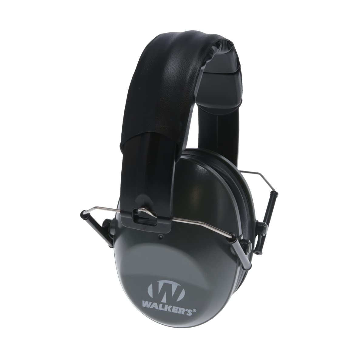Walker's Lightweight Unisex Adult's Foldable Hearing Protection 22 dB Noise Reduction Pro Low-Profile Folding Passive Earmuffs, Grey