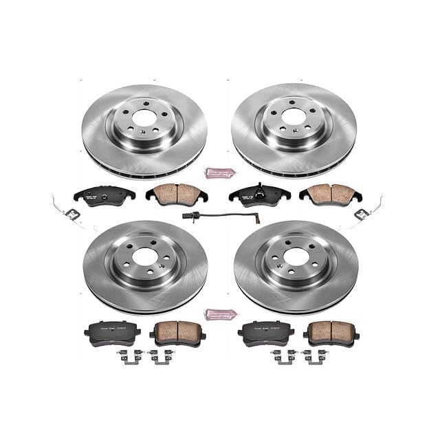 Power Stop Autospecialty KOE6155 Front and Rear Replacement Brake Kit-OE Brake Rotors & Ceramic Brake Pads For Audi S4 2011, Audi S5 2011 [Model Specific]