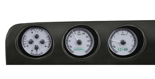 Dakota Digital VHX-68O-CUT-S-W Analog Gauge System Compatible with 1968 Oldsmobile Cutlass, F-85 and 444 Silver Alloy White Backlighting