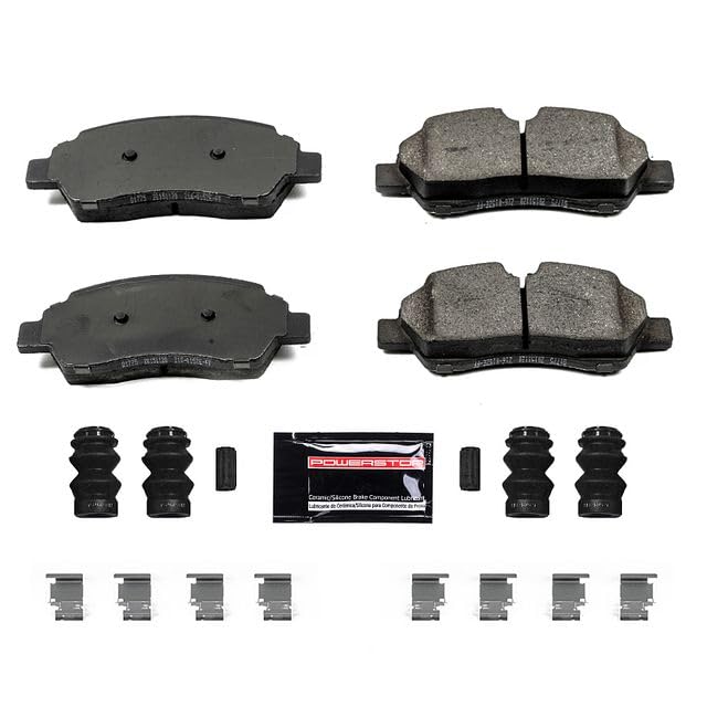 Power Stop Z23-1775 Z23 Evolution Sport Rear Carbon Fiber Infused Ceramic Brake Pads with Hardware For Ford Transit-150, Ford Transit-250, Ford Transit-350, Ford Transit-350 HD [Model Specific]