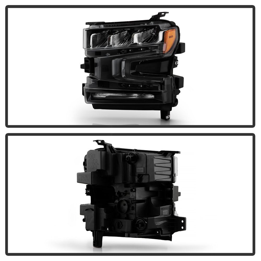 Chevy Silverado Spyder (POE) Full LED DRL and High/Low Beam w/Halogen Signal Bulb Headlight - OE Left
