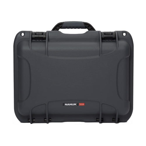 Medium Nanuk 918 Waterproof Hard Case with Foam Insert 16.9" x 12.9" x 9.3" - Graphite (918-1007)