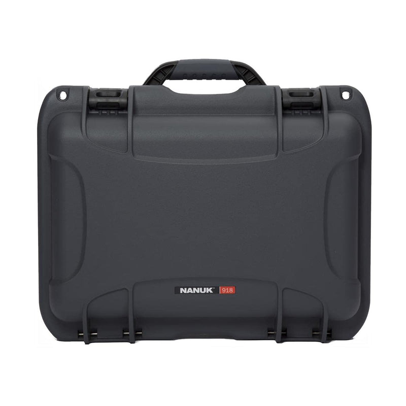 Medium Nanuk 918 Waterproof Hard Case with Foam Insert 16.9" x 12.9" x 9.3" - Graphite (918-1007)