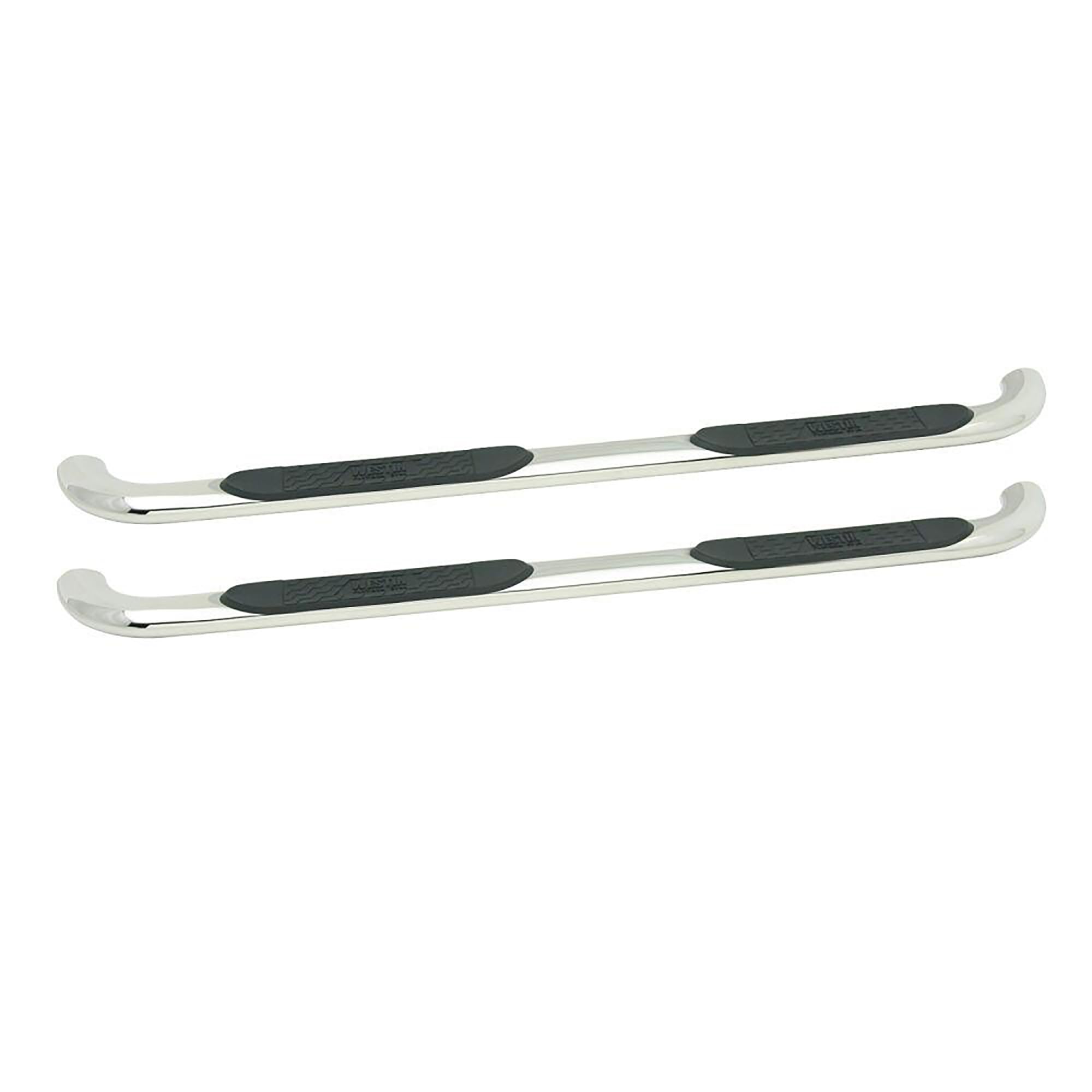 Platinum 4 Westin Oval Nerf Bars fits 2009-2018 Ram 1500 2019-2024 Ram 1500 Classic 2010-2025 2500 3500 Crew Cab (Exc Cab Chassis w/Def Tank) Polished Pair