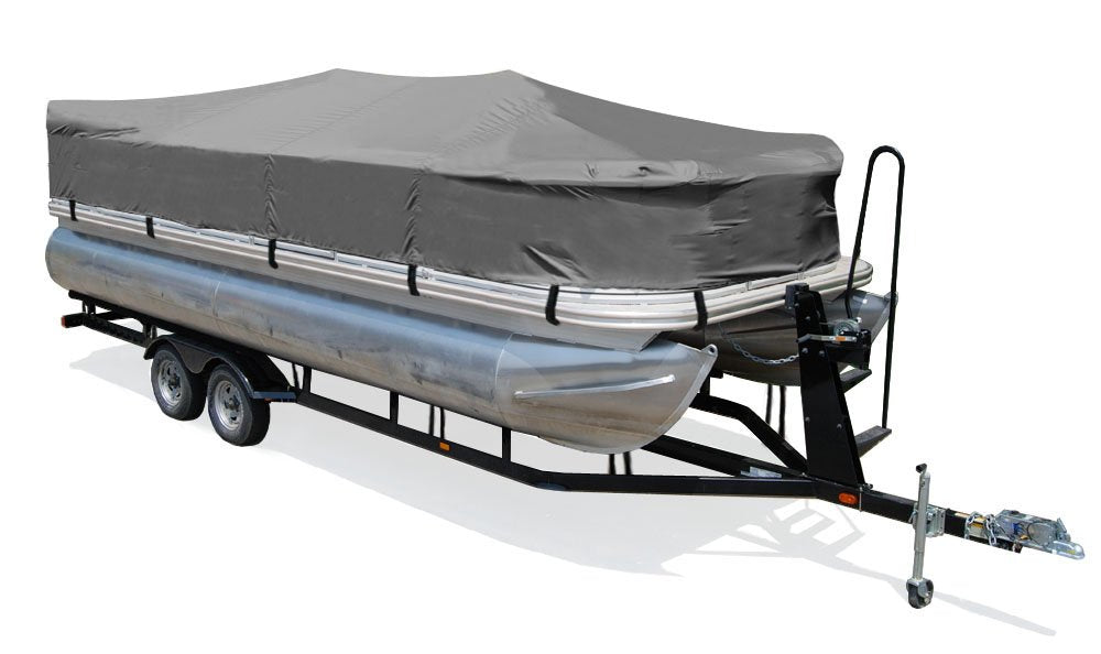Semi-Custom Trailerite Pontoon Playpen Boat Cover, Gray (26'1" - 27'0" CL x 102" B)