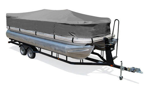 Trailerite Taylor Made Products Semi-Custom Boat Cover for Pontoon Boats with Outboard Motor, Multiple Sizes and Colors