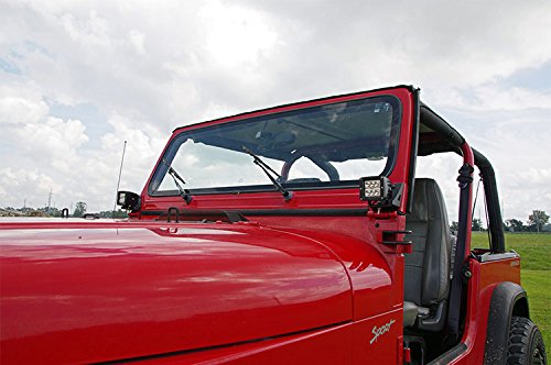 Lower Rough Country Windshield Cube Mounts for 87-95 Jeep Wrangler YJ - 70510