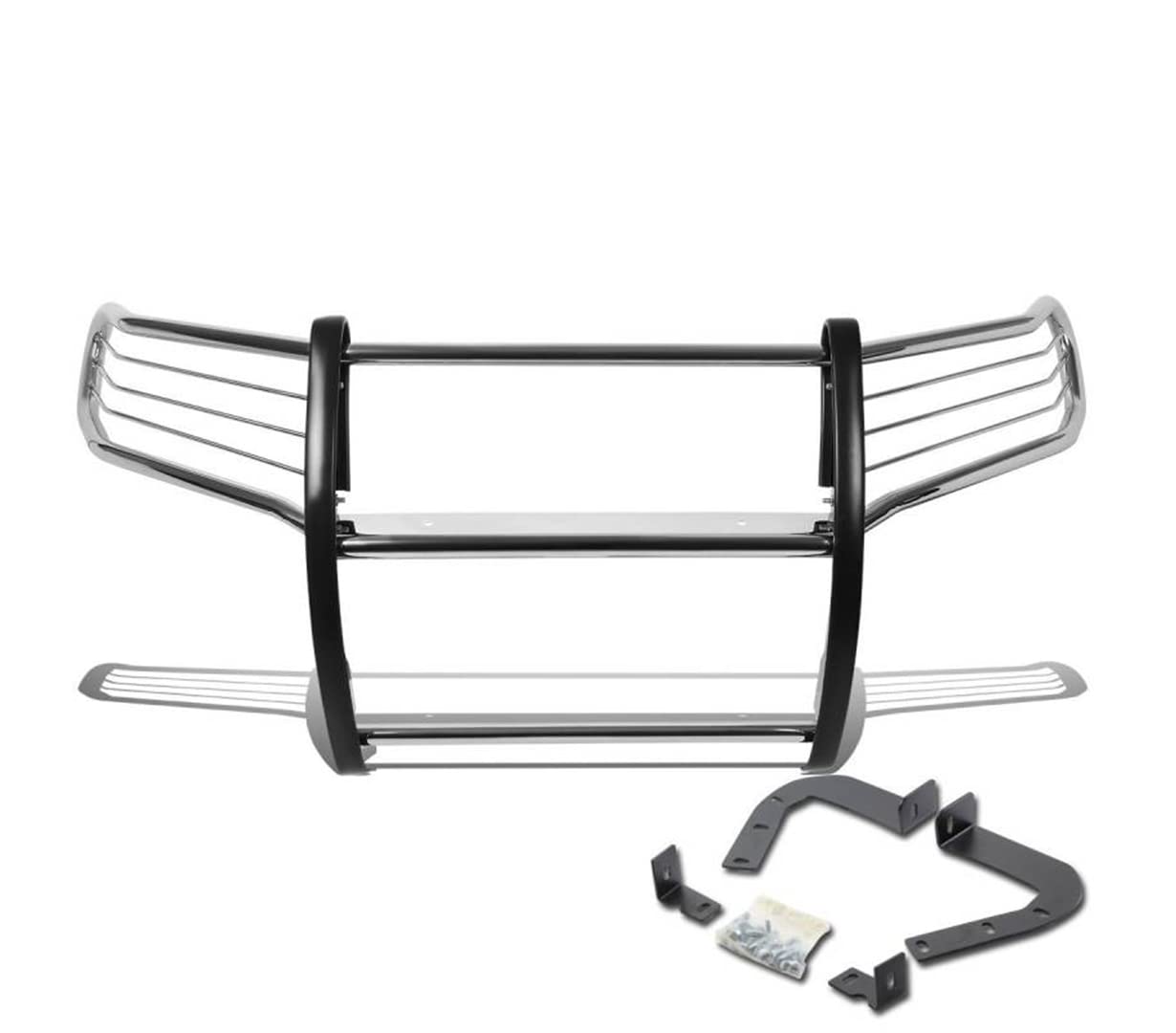Bumper Guard Black Horse Grille brush Modular Stainless Steel Compatible with 2005-2021 Nissan Frontier|2005-2007 Nissan Pathfinder-17A110200MSS