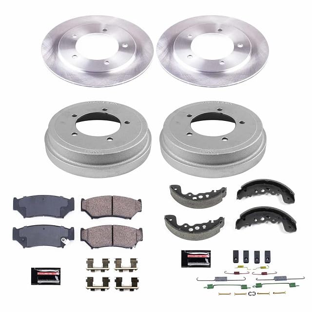 Power Stop KOE15186DK Front and Rear Replacement Brake Kit-OE Brake Drums & Ceramic Brake Pads For Suzuki Vitara 2000-2004 [Model Specific]