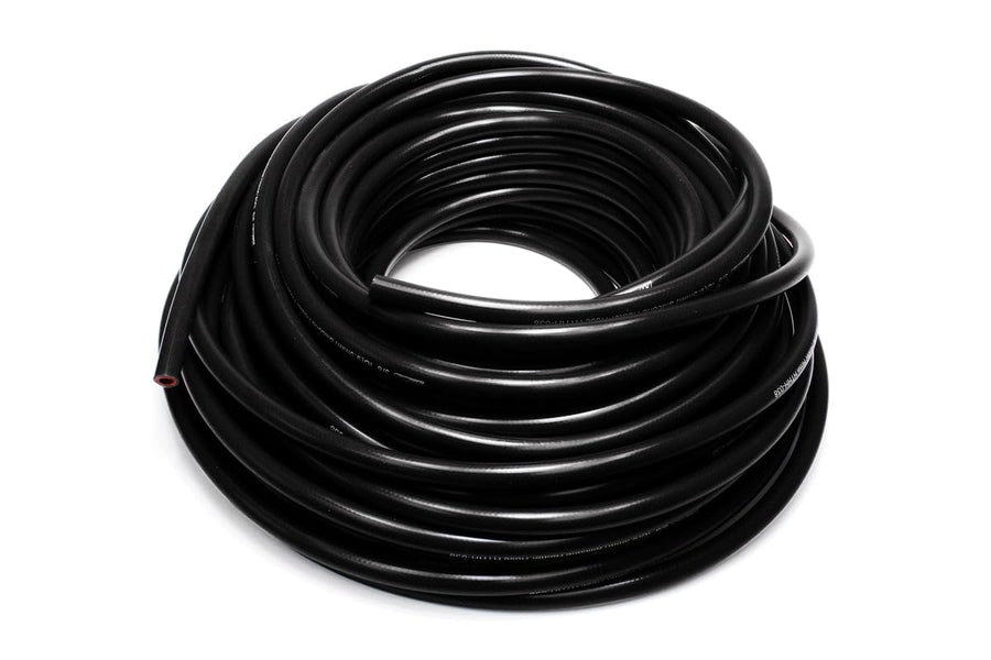 3/8" ID HPS Performance Black high Temp Reinforced Silicone Heater Hose 10 feet roll, Max Working Pressure 80 psi, Max Temperature Rating: 350F, Bend Radius: 1-1/2" (HTHH-038-BLKx10)