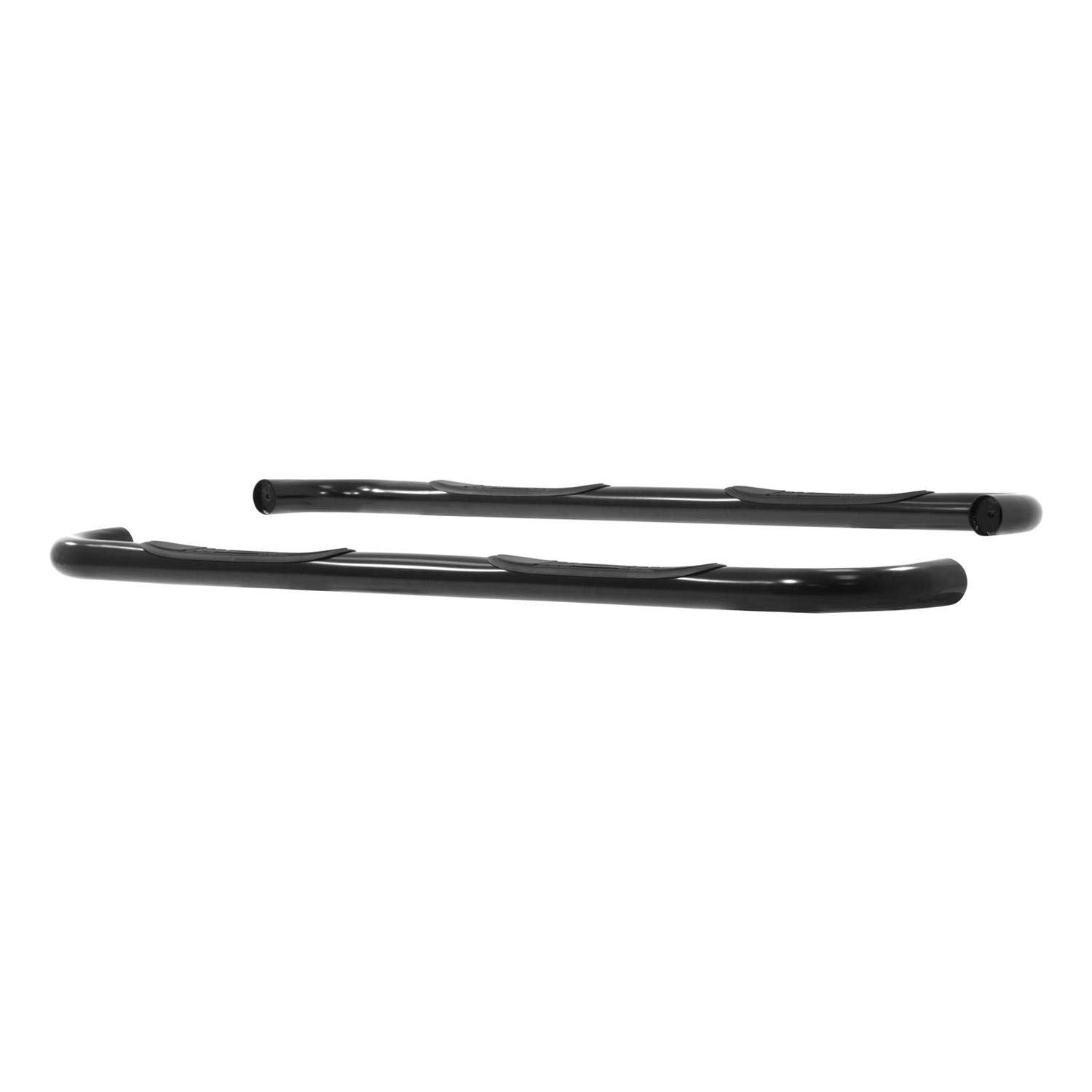 3-Inch Round Black Steel ARIES Nerf Bars, No-Drill, Fits Select Chevrolet Silverado, GMC Sierra 1500, 2500, 3500 HD
