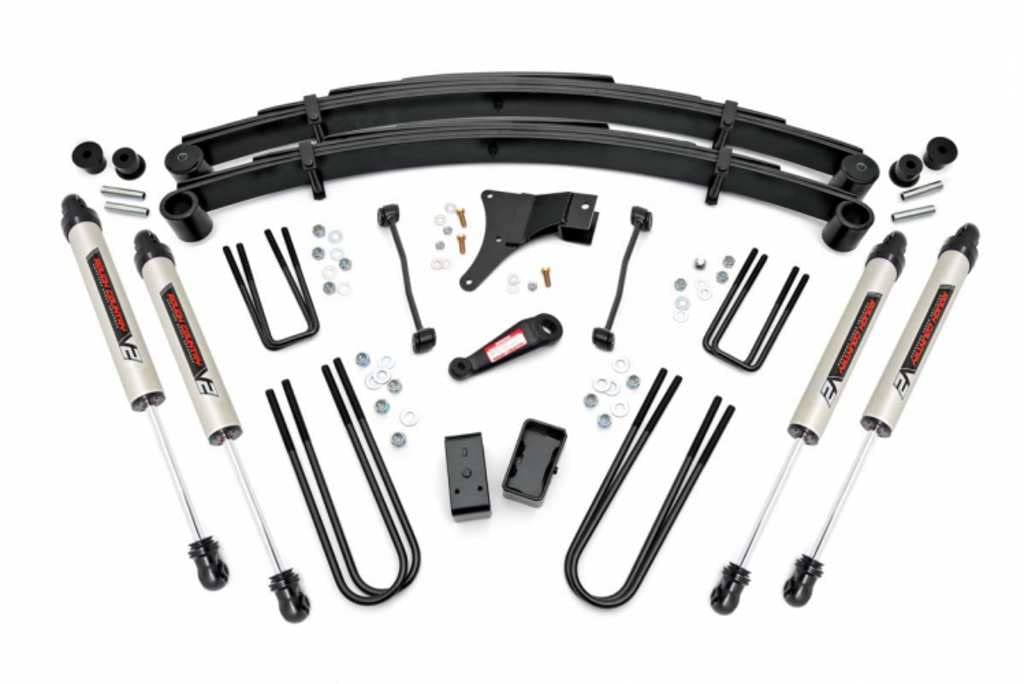 4" Rough Country V2 Lift Kit for 1999 Ford Super Duty | Pre 3-1-1999-49470