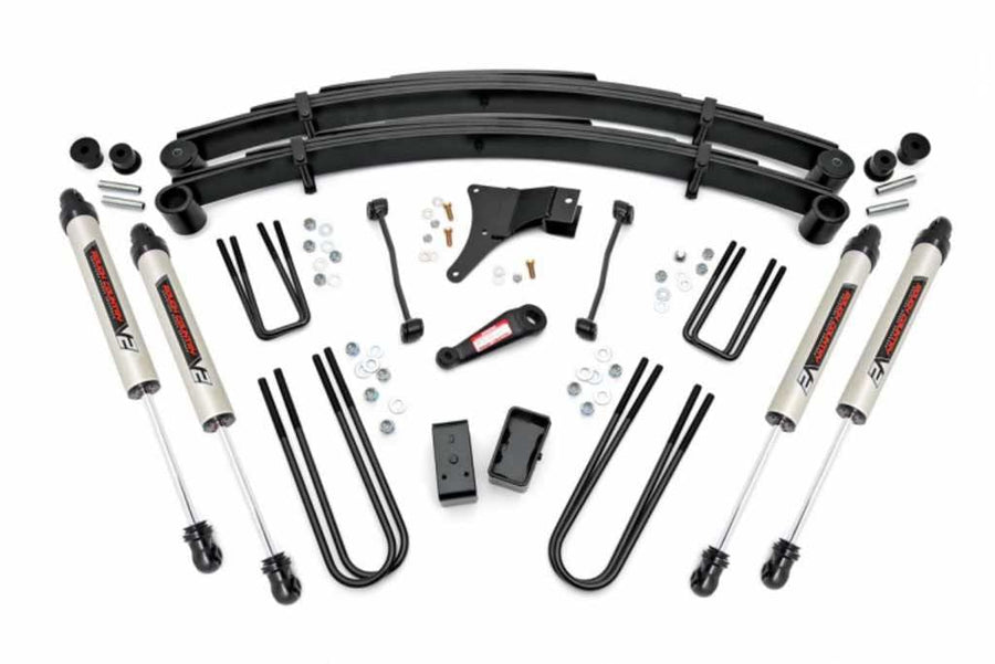 4" Rough Country V2 Lift Kit for 1999 Ford Super Duty | Pre 3-1-1999-49470