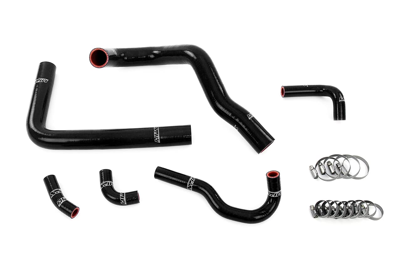 HPS Performance Black Silicone Radiator And Heater Coolant Hoses for 1993-2002 Toyota Supra Right Hand Drive 3.0L Turbo 2JZ-GTE JDM Non VVT-i, 57-2148-BLK