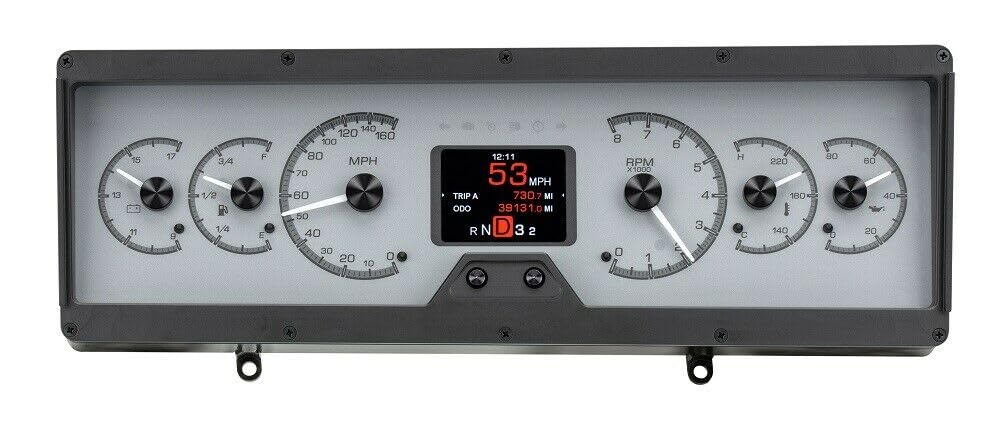 Dakota Digital HDX-78O-CUT-S Analog Gauge System Compatible with 1978-88 Oldsmobile Cutlass Silver Alloy