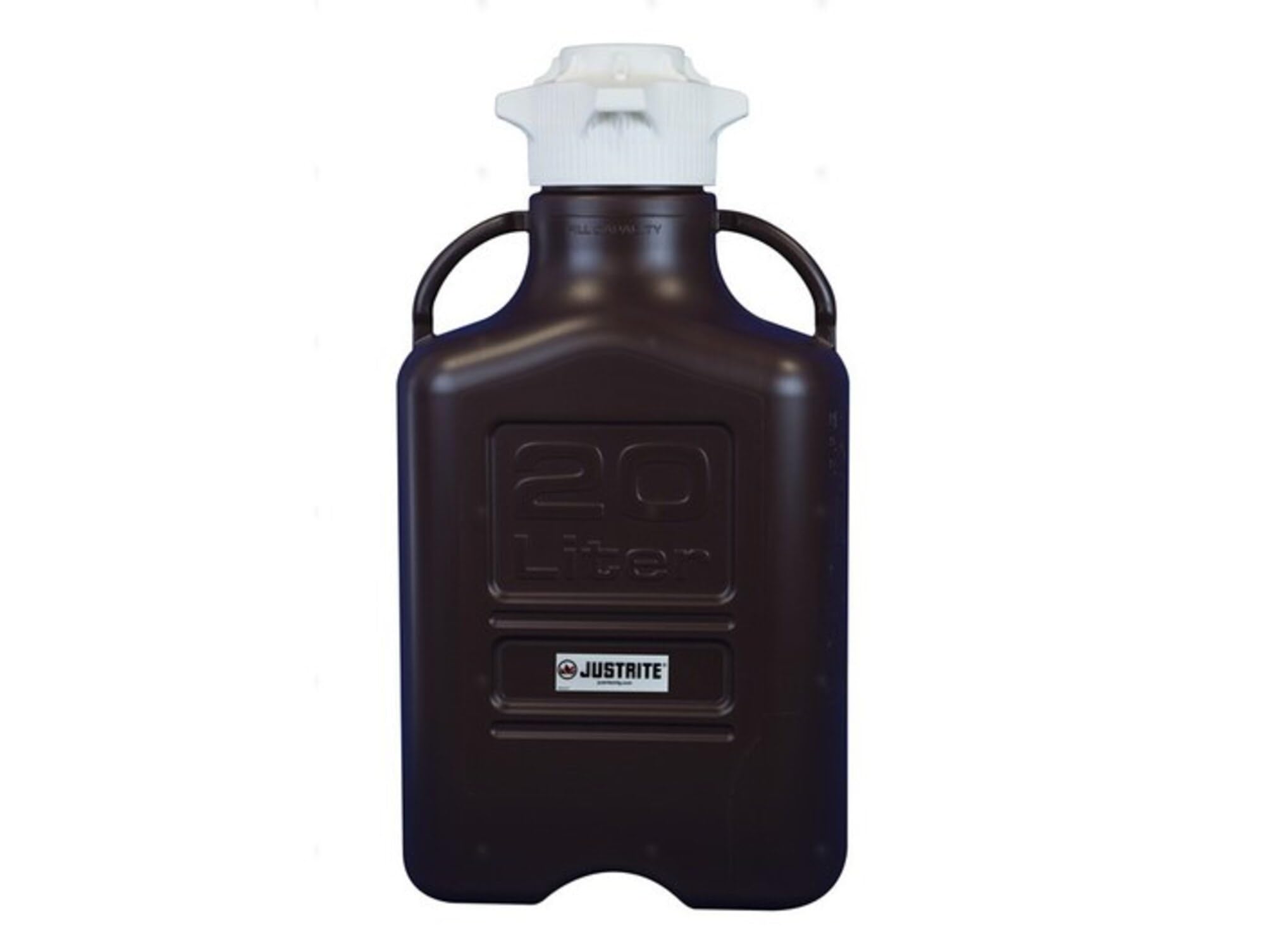 20L JUSTRITE Carboy,PP,1 20 Cap,DK AMB (12945)