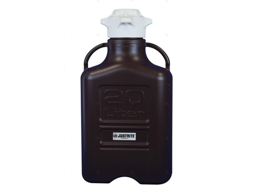 20L JUSTRITE Carboy,PP,1 20 Cap,DK AMB (12945)