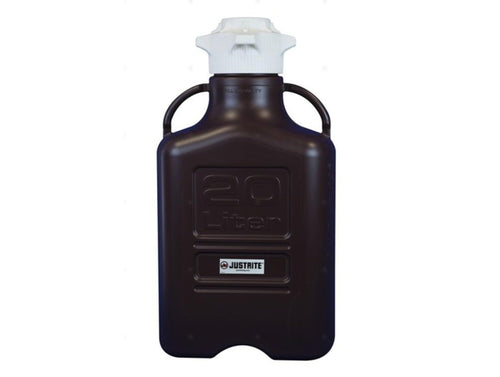 20L JUSTRITE Carboy,PP,1 20 Cap,DK AMB (12945)